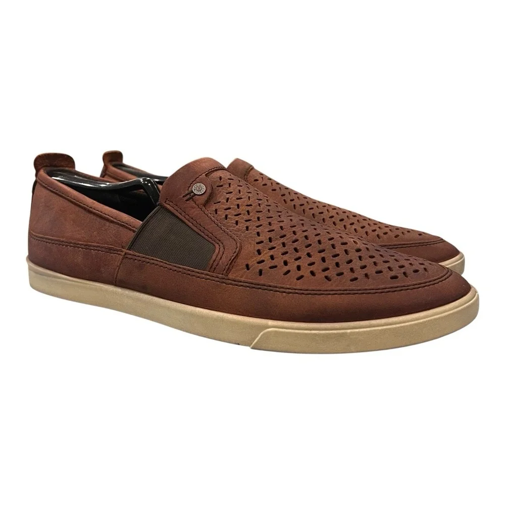ECCO Collins 2.0 Perf Men's US Size 10 (EU 44) Brown Leather Loafer Shoes